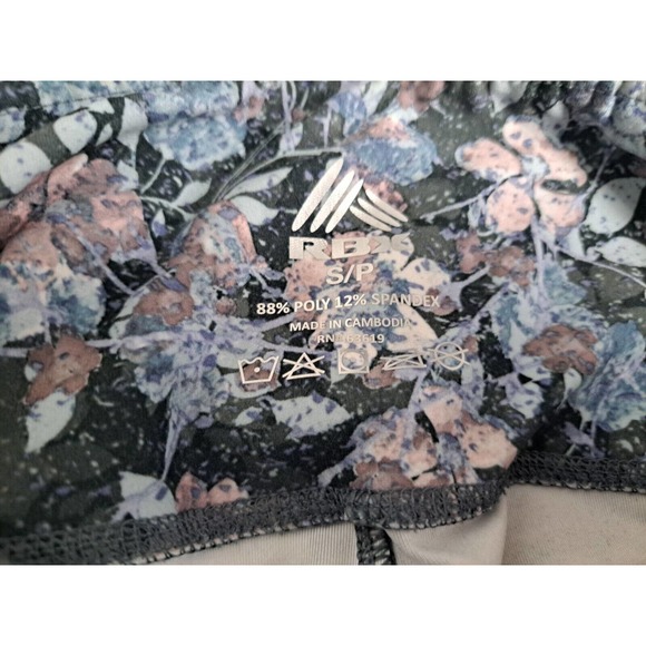 RBX Womens Activewear Leggings Size Small Floral Yoga Pull On Waistband Gym - Picture 8 of 8